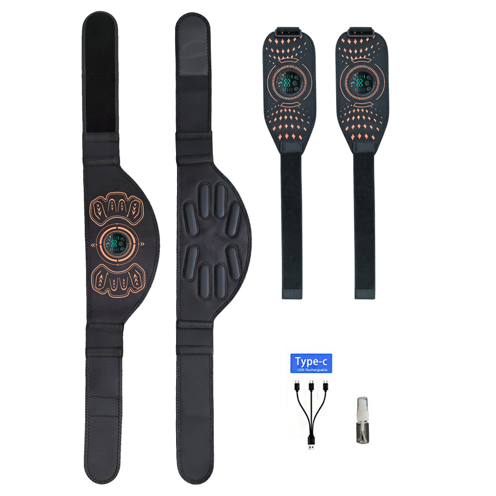Home Gym Necessities - Intelligenter Fitnessgürtel, Muskeltrainer, Bauchtrainer, USB-Ladegerät, Körpermassagegerät,
