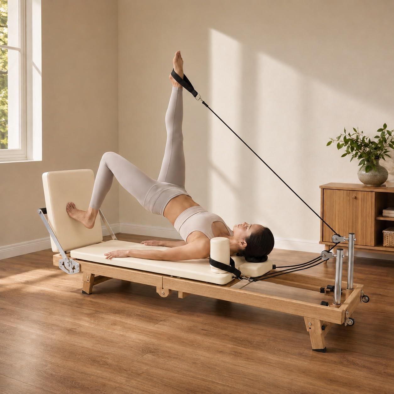 Home Gym Equipment Amazon - 75 Zoll faltbare Pilates-Reformer-Maschine mit dualem