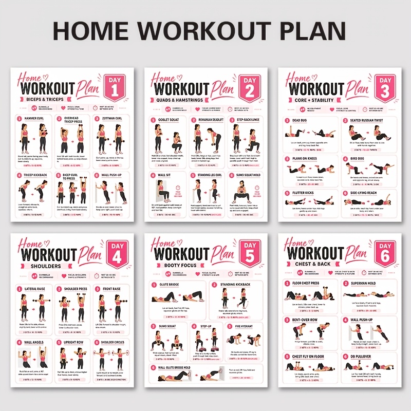 Home Gym Reviews - A4-Größe, komplettes Set mit 6 Stück