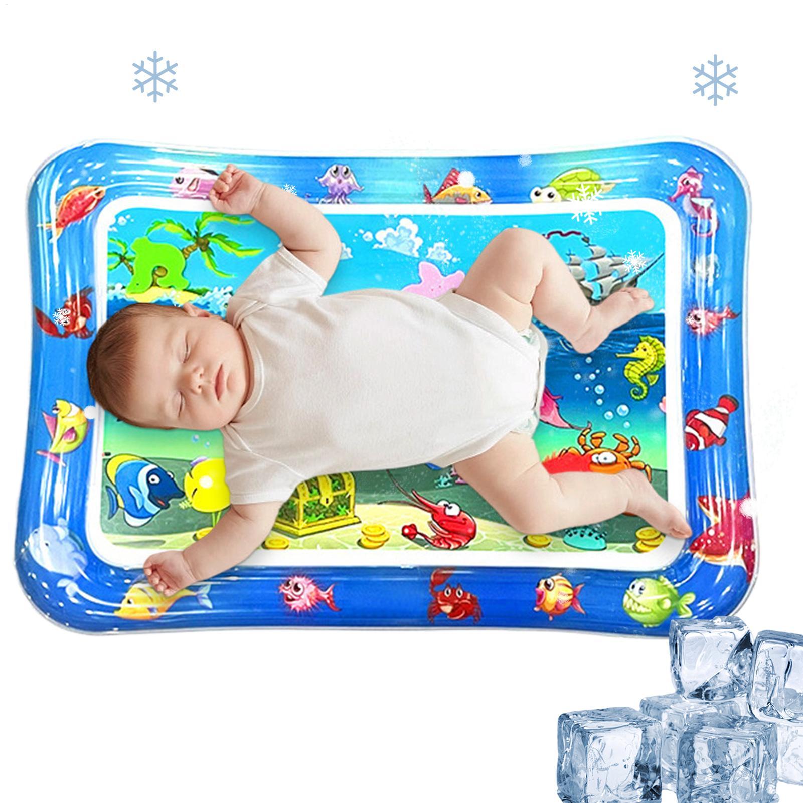 Home Gym For Kids - Kinder-Wasserspielmatte, Cartoon-Meerestiere, aufblasbare Sensorikmatte, Kinder-Aktivitätsmatte für