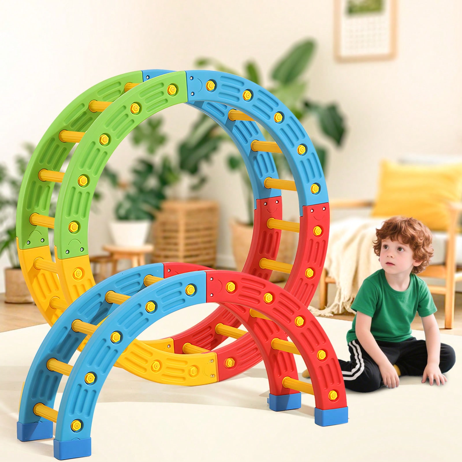 Home Gym For Kids - GCCSJ 2-in-1 Faltbares Klettergerät für Kleinkinder