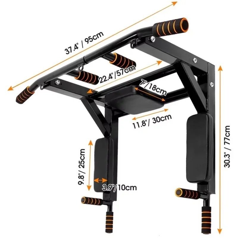 Home Gym Multi - Wandmontierte Klimmzugstange für den Innenbereich, multifunktionales