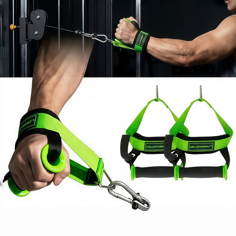Home Gym Necessities - Ergonomischer Fitnessgriff, Verstellbarer Schultergriff, Kabelzug-Aufsatz, Gurt