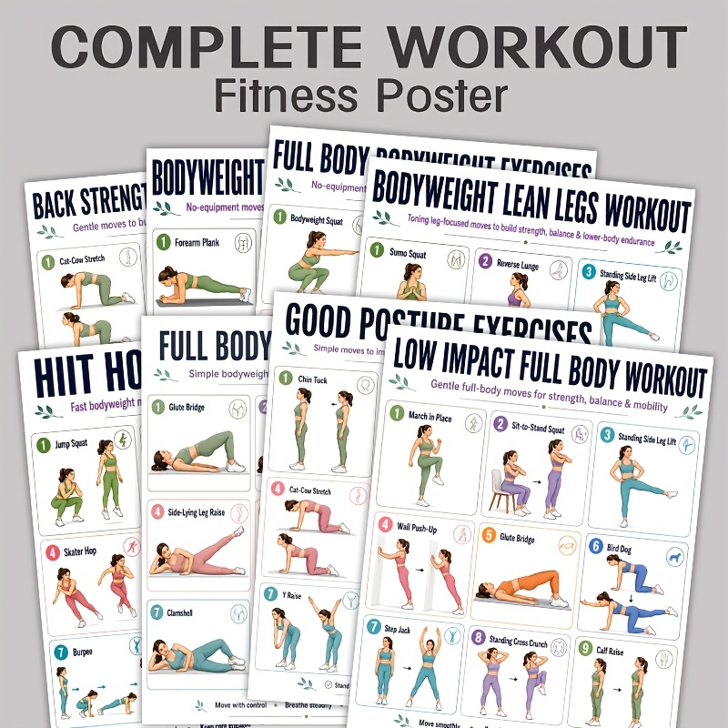 A4-Größe, 8-teiliges Workout-B – Home Gym Reviews Bewertung und Preis