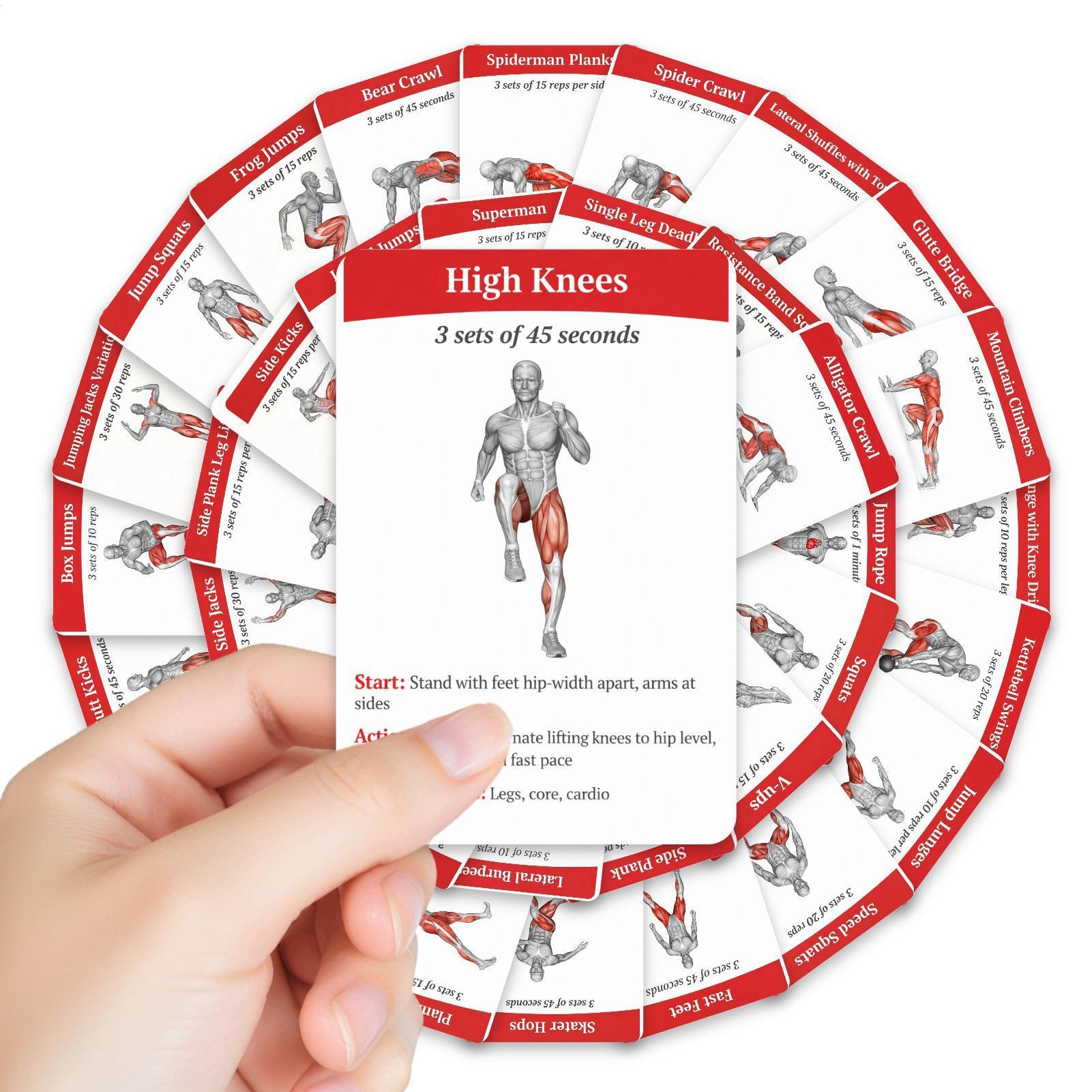 Workout-Karten-Set, 36 Stück,  – Home Gym Guide Bewertung und Preis