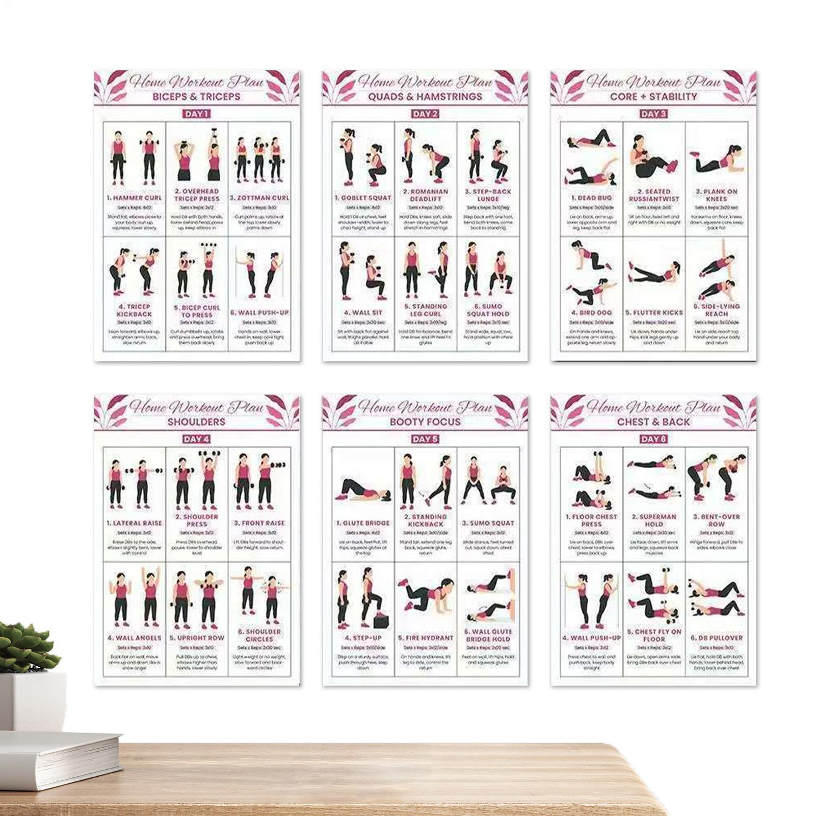 Fitness-Poster 6-teilig Ganzkö – Home Gym Guide Bewertung und Preis